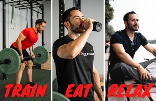 Trainieren Essen und Relaxen für maximalen Muskelaufbau - mit Jahn von Fitvolution